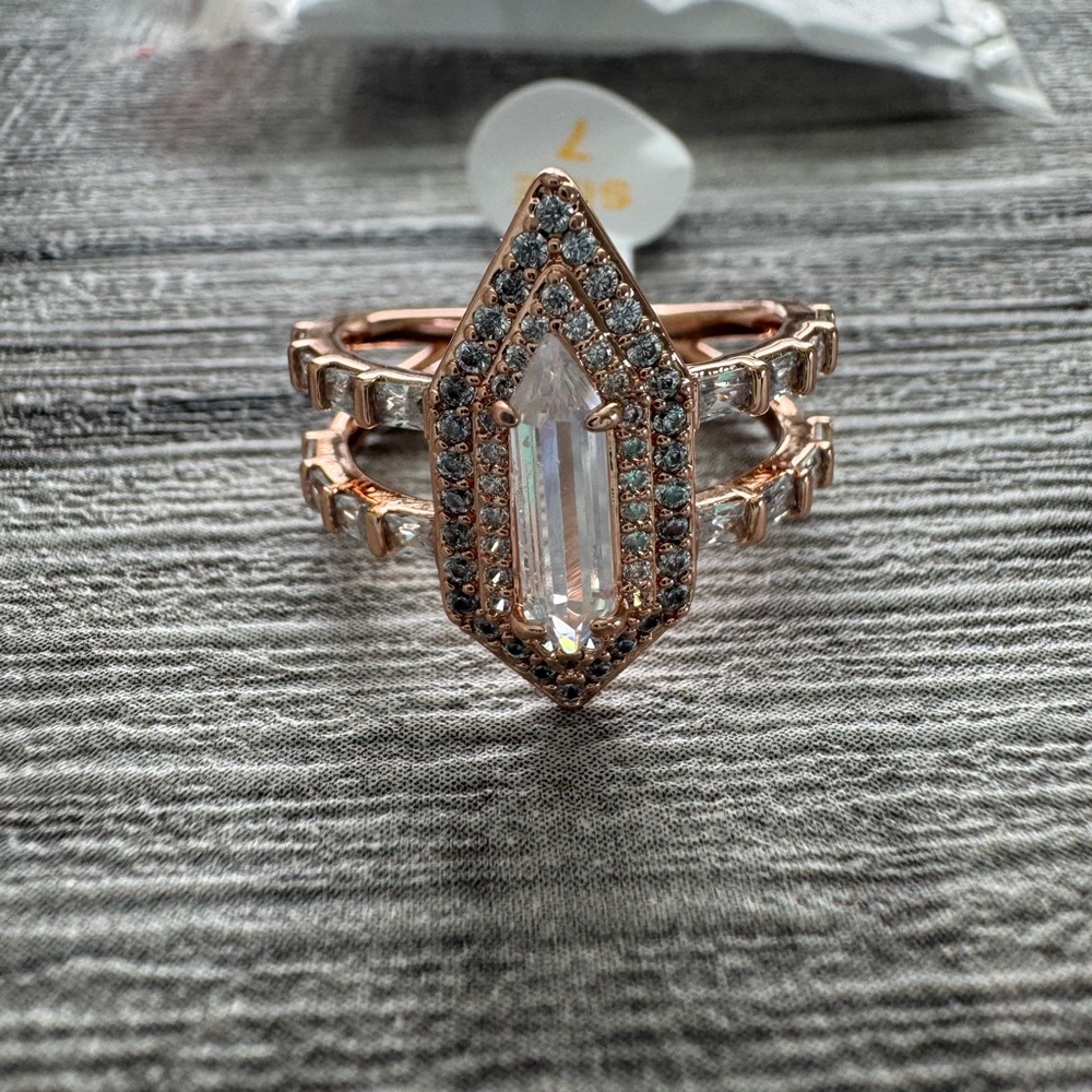 Bomb Party April Birthday 2026 Rose Gold and Silver Statement Ring